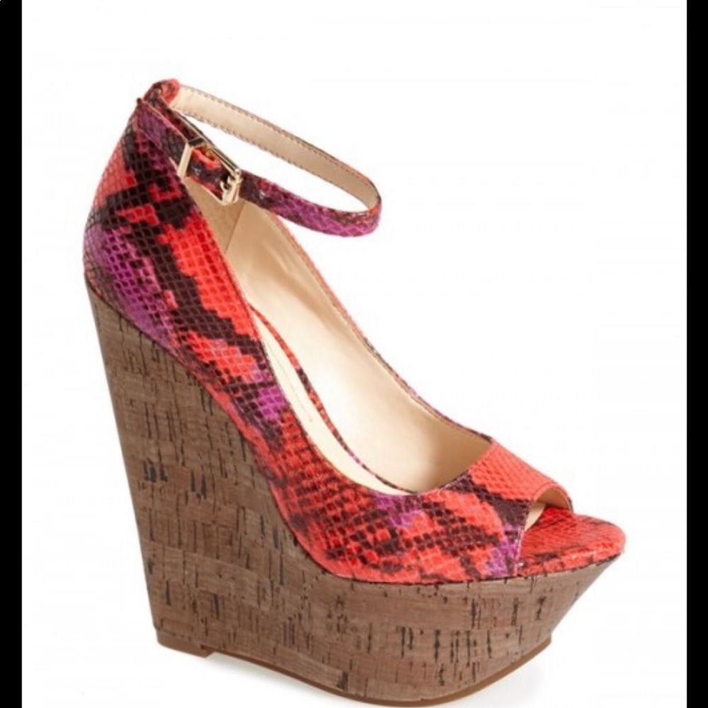 Jessica Simpson Maurina Multi Color Wedge Size 9